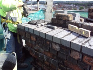 Re-build of Chimney Head Brickwork