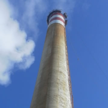 STATES OF JERSEY 100M HIGH CONCRETE CHIMNEY